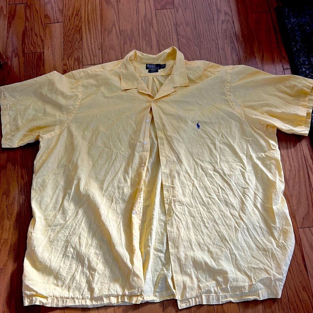 Polo by Ralph Lauren yellow short sleeve shirt